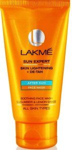 Lakme dom Expertos aligeramiento + Skin Detan después de que Sun Face Wash