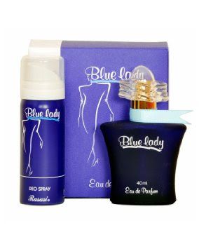Rasasi azul dama EDP para las mujeres con spray desodorante libre