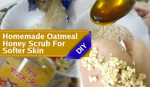 DIY: Homemade avena miel Scrub Para más suave de la piel