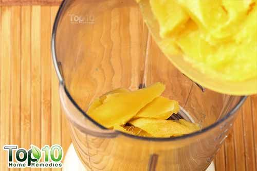 DIY mango verde bebida PASO5