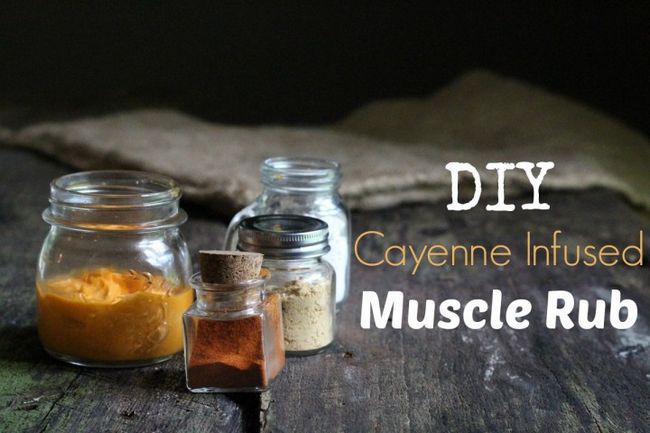 DIY Cayenne infusión Muscle Rub