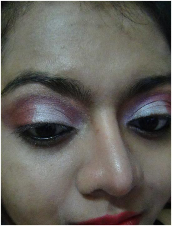 sombra de ojos de color rosa maquillaje 7