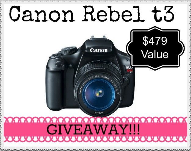 ¡Regalar! Canon Rebel T3 ($ 479 valor)