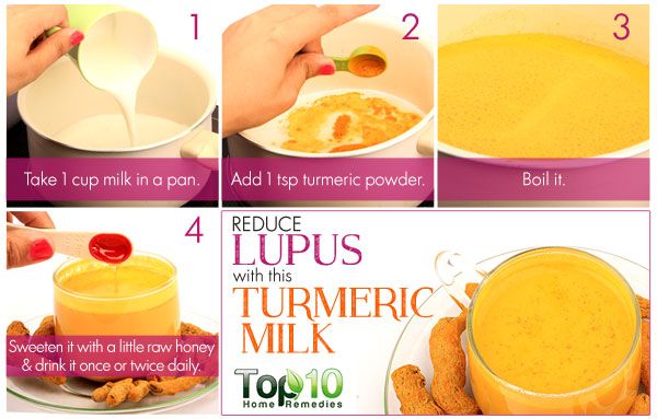 Remedio leche cúrcuma para el lupus
