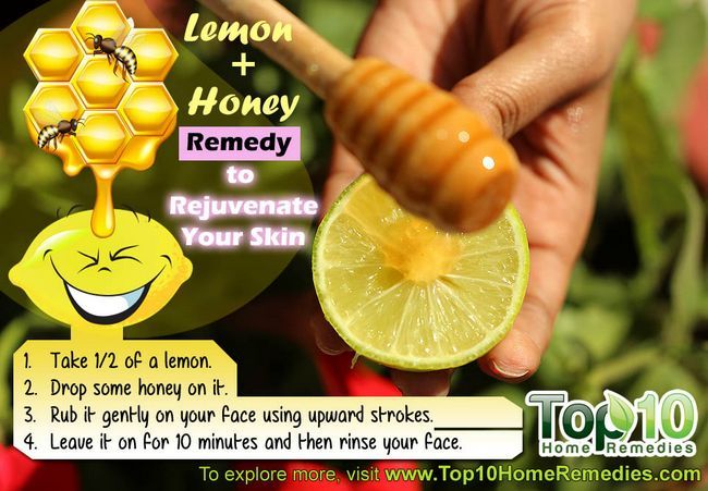 Limón-miel remedio casero para el rejuvenecimiento de la piel