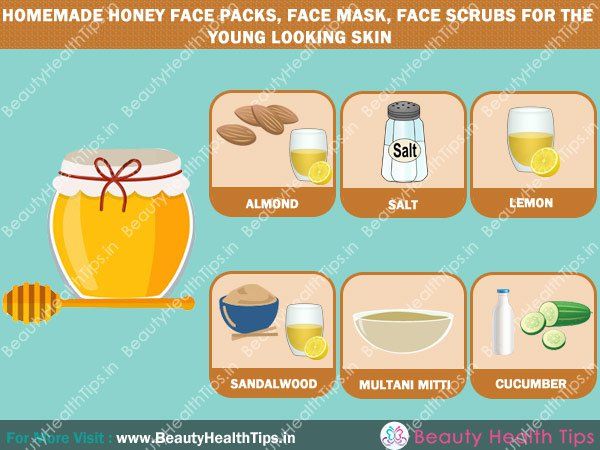 Mascarillas de miel caseros, mascarilla, exfoliantes faciales para la piel de aspecto joven