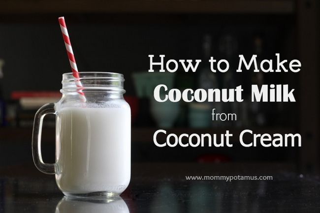 Cómo hacer leche de coco de crema de coco concentrado