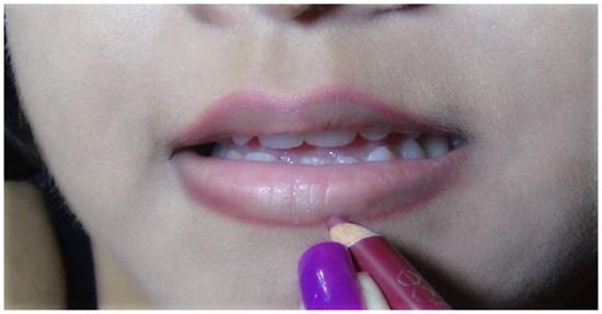 trazador de líneas normales de labios