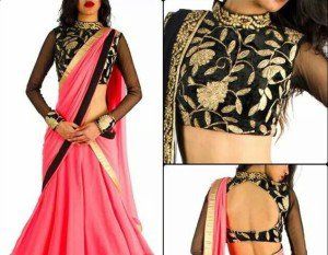 Diseño de la blusa de media saris2