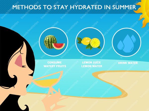 Métodos para mantenerse hidratado en verano