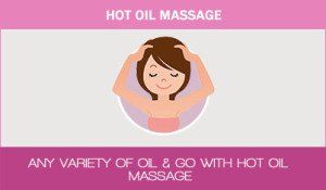 Caliente el aceite de masaje