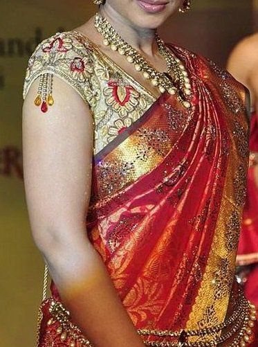 Diseño Top blusa para pattu saris # 10