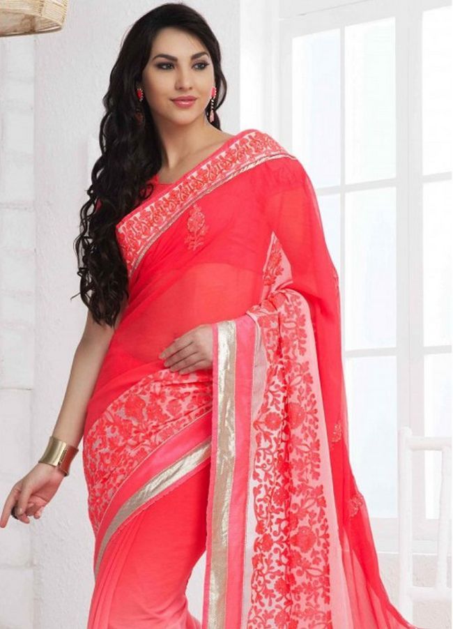 Sari drapeado estilos mirar delgado