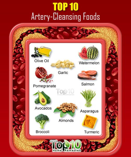 10 alimentos principales arterias limpieza
