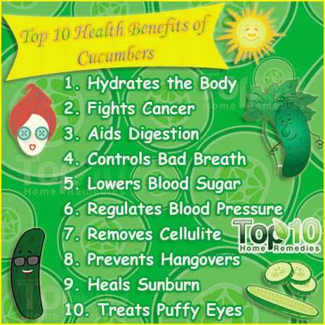 Top 10 beneficios para la salud de los pepinos