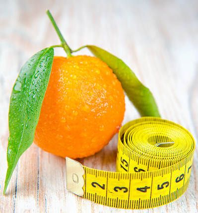 pérdida de peso de naranja