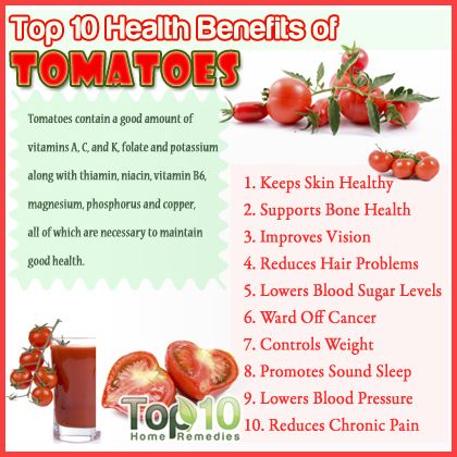 Top 10 beneficios para la salud de los tomates