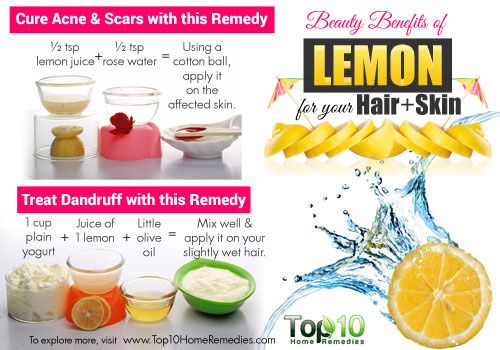 Top beneficios de belleza 10 de limón para la piel y el pelo