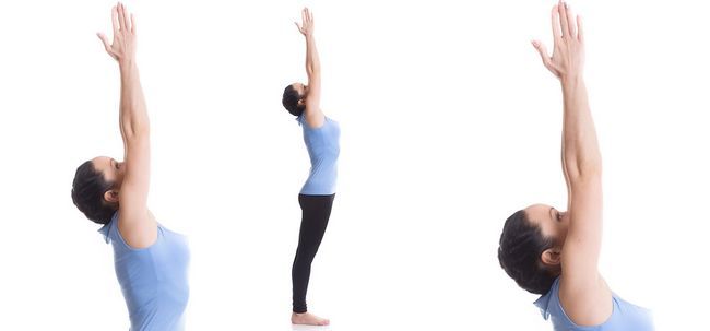 Urdhva Hastasana / Salute Upward Pose / Criado armas Stretch Pose - Cómo hacer y cuáles son sus beneficios?