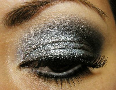 Smokey Silver Glitter Maquillaje para ojos