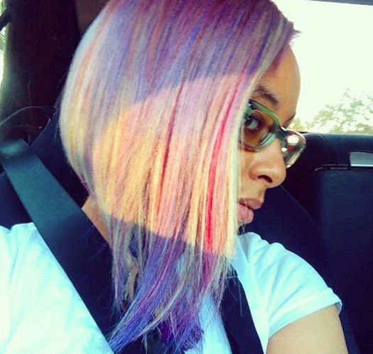 Raven Symone Rainbow Hair